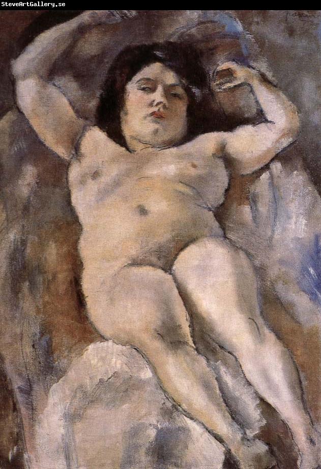 Jules Pascin Fat woman at the Guli street